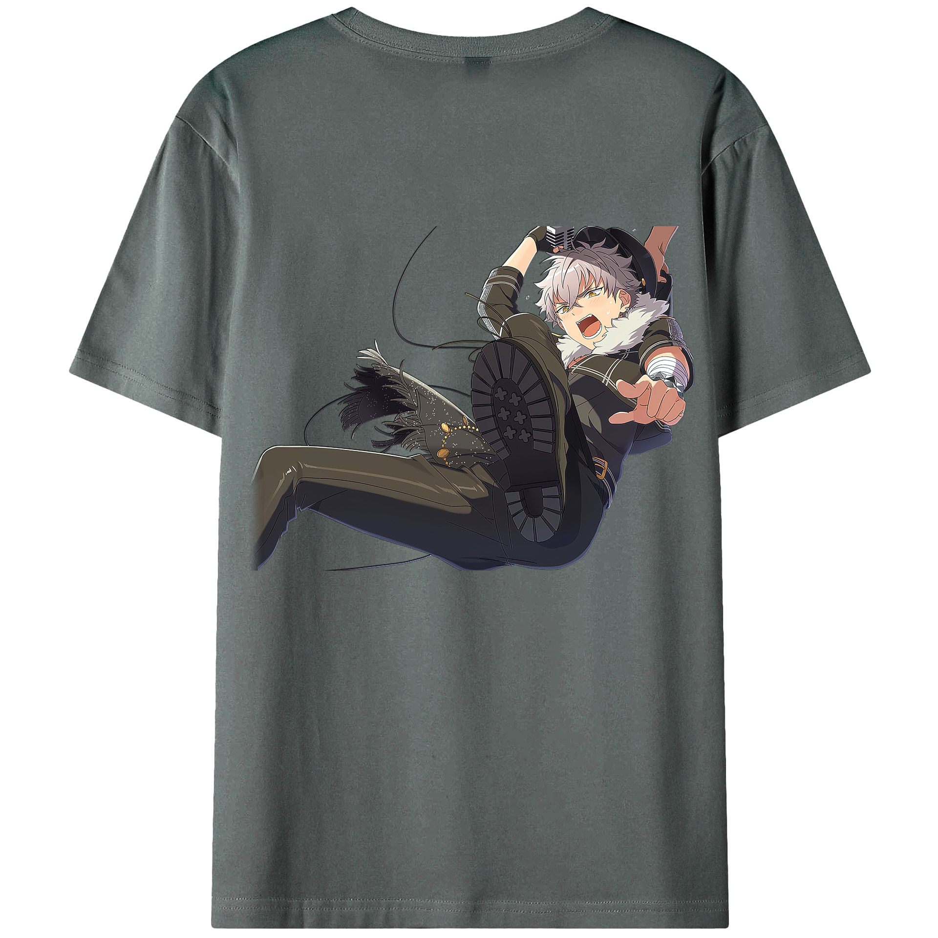 （画像用） あんさんぶるスターズ! Ensemble Stars 綿100％ メンズ半袖Tシャツ（バックプリント） 通気性